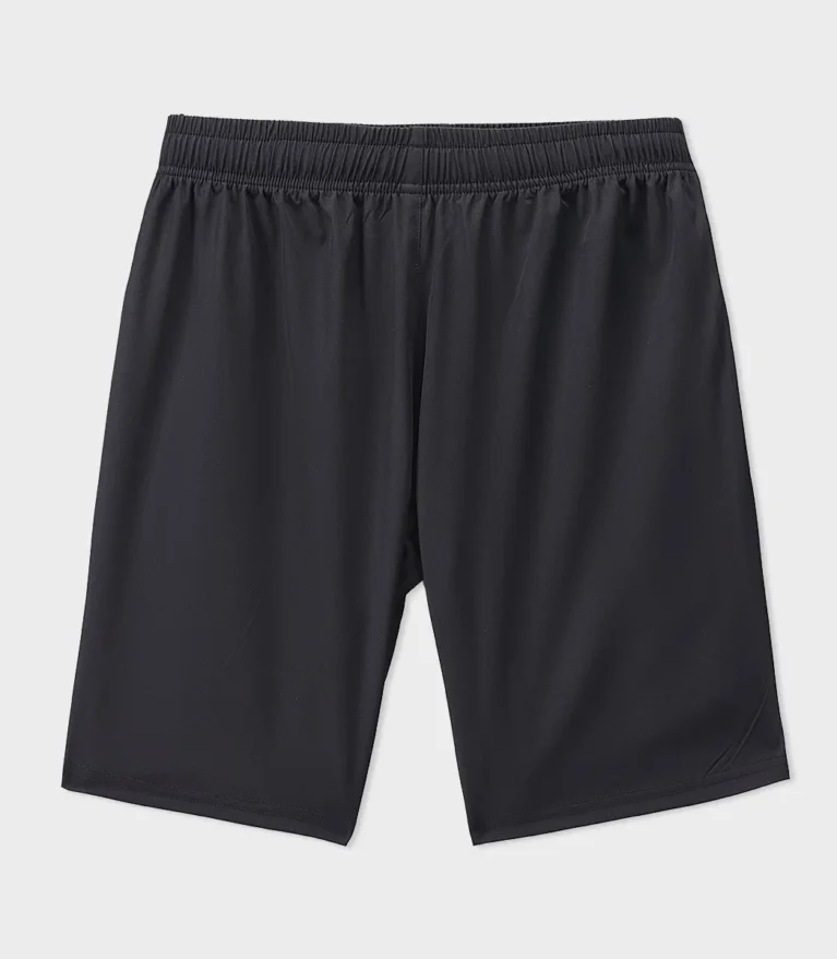 Solid Black Lightweight Workout Shorts – Elastic Waist Performance Shorts