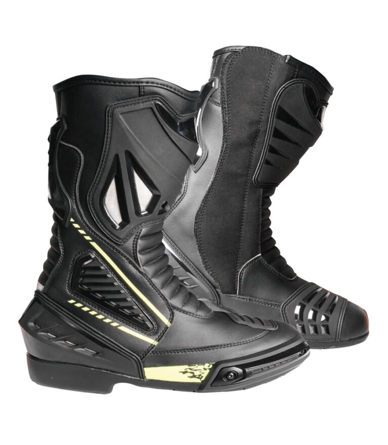 Professional Sportbike Racing Boots – Waterproof High-Cut Ankle Guard Riding Boots