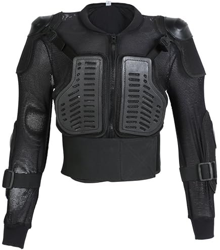 Heavy-Duty Motocross Chest & Spine Protector Jacket – Full Body Guard Shirt