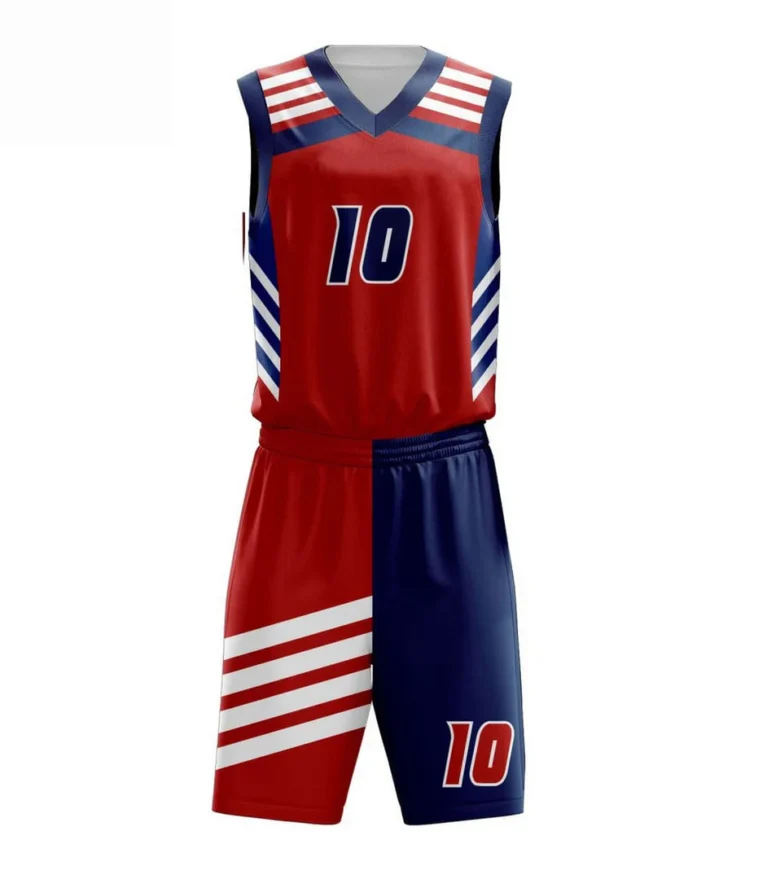 Patriot Red & Navy Sublimated Basketball Uniform
