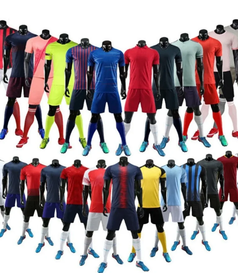 Customizable Men’s Soccer Uniform Sets – Wholesale Breathable Athletic Football Jerseys & Shorts