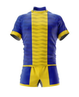 Custom Royal Blue & Yellow Sublimated Rugby Uniform Set – Athletic Match Kit