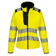 High-Visibility Yellow Reflective Safety Softshell Jacket – Waterproof Workwear Outerwear