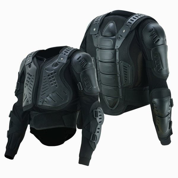 Full Body Motorcycle Armor Jacket – High-Impact PE Shell Chest & Spine Guard Shirt